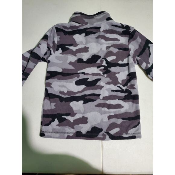 The Children's Place Kids Gray Camo Fleece Size Small Hunting Back-to-School - Picture 2 of 6